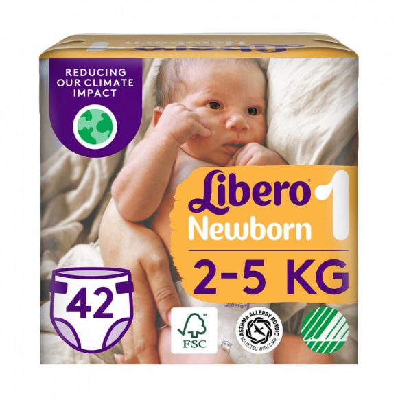 Libero Newborn 1 újszülött pelenka, 2-5 kg, 42 db