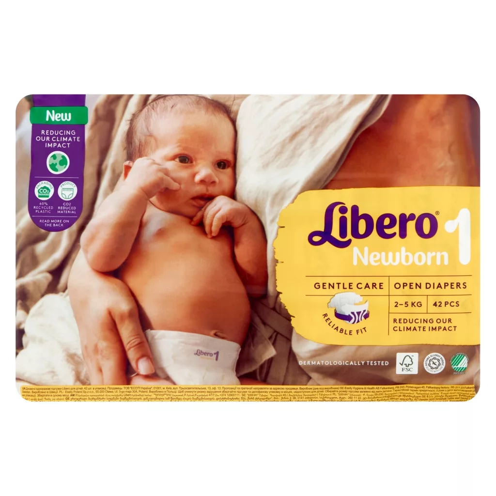 Libero Newborn 1 újszülött pelenka, 2-5 kg, 42 db