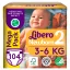 Libero Newborn 2 pelenka, 3-6 kg, 104 db + AJÁNDÉK Baba az autóban matrica
