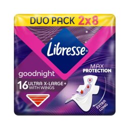   Libresse Ultra Goodnight Extra Large Wings Duo egészségügyi betét (2x8 db)
