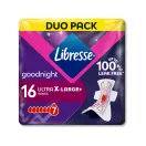 Libresse Ultra Goodnight Extra Large Wings Duo egészségügyi betét (16 db)