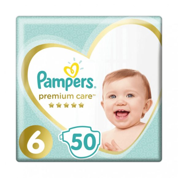 Pampers Premium Care pelenka, Junior 6, 13 kg+, 50 db