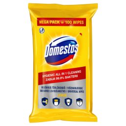 Domestos higiénikus törlőkendő citrom illattal 100 db