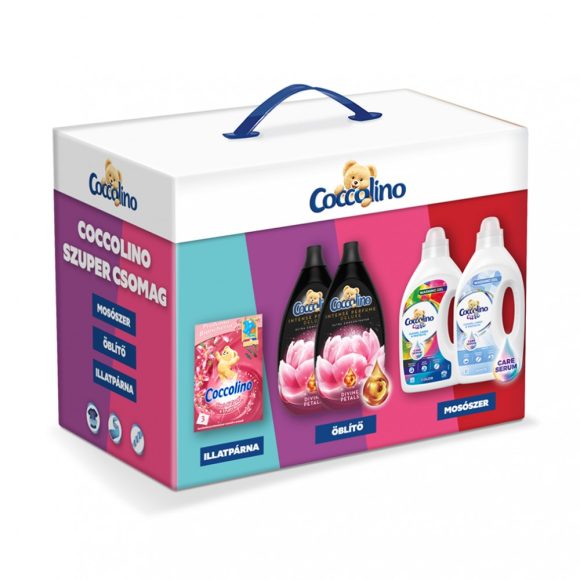 Coccolino Care + Pink öblítő kezdőcsomag színes és fehér ruhákhoz