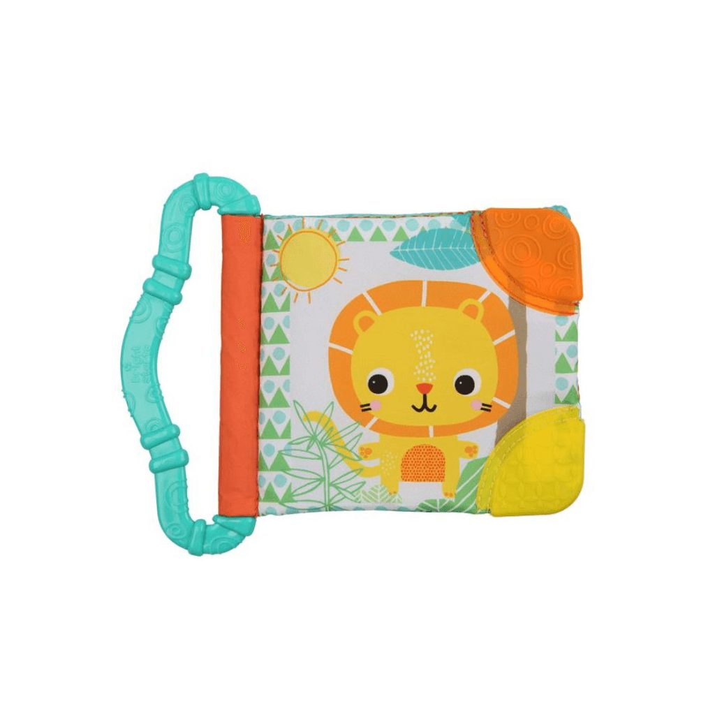 Bright Starts bébi rágóka és könyv, 3hó+