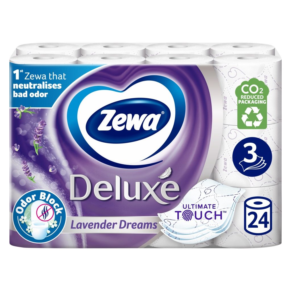 Zewa Deluxe Lavender Dreams 3 rétegű toalettpapír (24 tekercs)