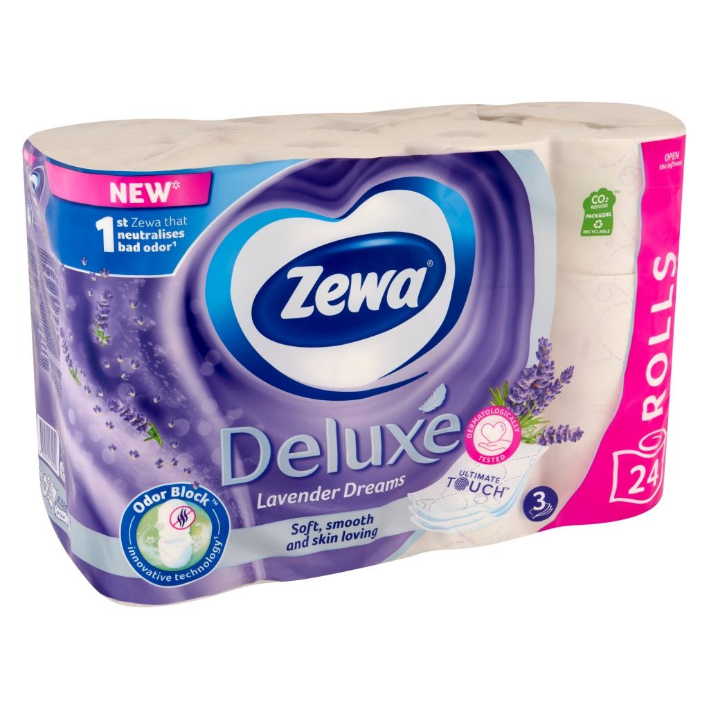 Zewa Deluxe Lavender Dreams 3 rétegű toalettpapír (24 tekercs)