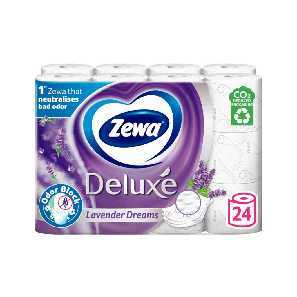 CSOMAGOLÁSSÉRÜLT - Zewa Deluxe Lavender Dreams 3 rétegű toalettpapír (24 tekercs)