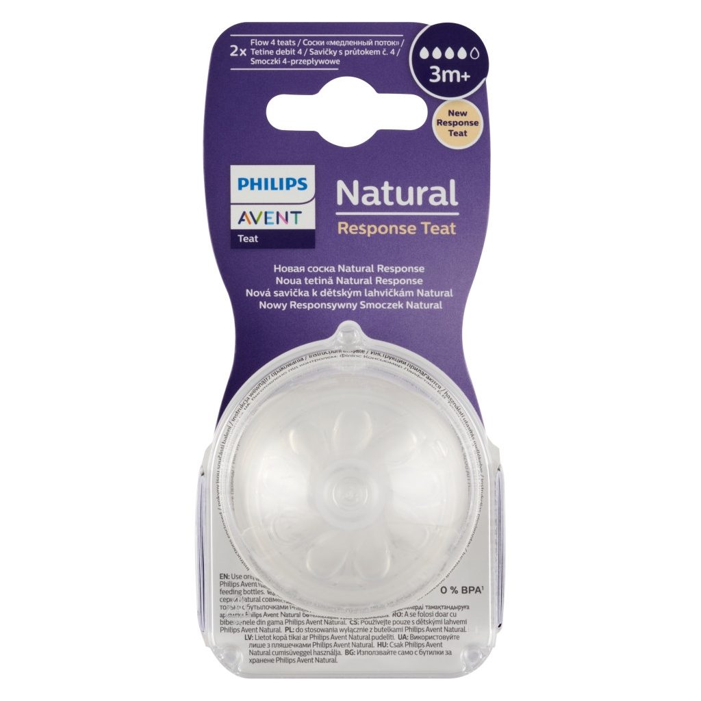 Philips Avent SCY964/02 Natural Response közepes átfolyású etetőcumi 3 hó+ (2 db)