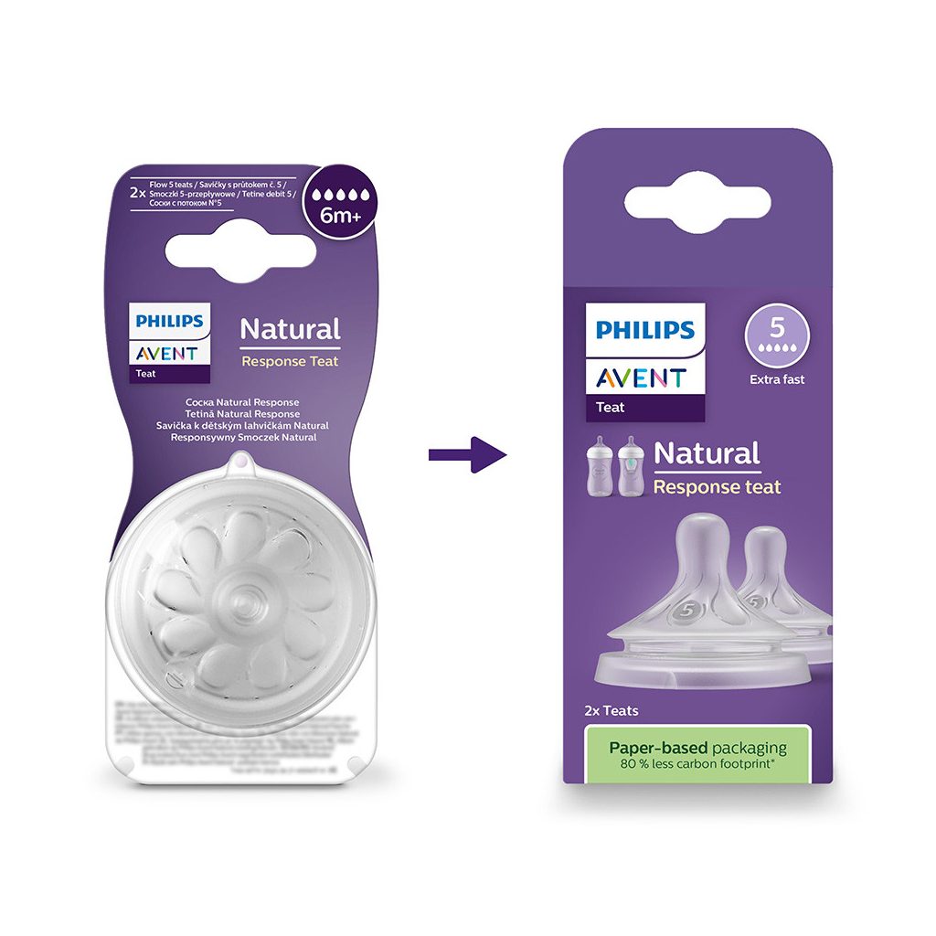 Philips Avent SCY965/02 Natural Response gyors átfolyású etetőcumi 6 hó+ (2 db)