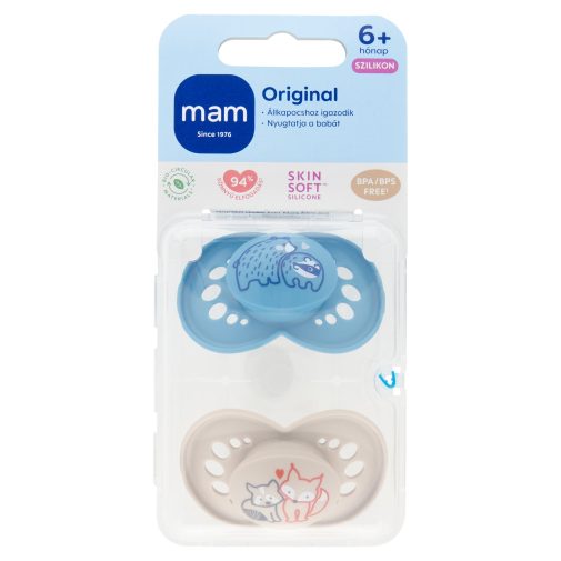 MAM Original szilikon játszócumi 6 hó+, 2 db (fiús)