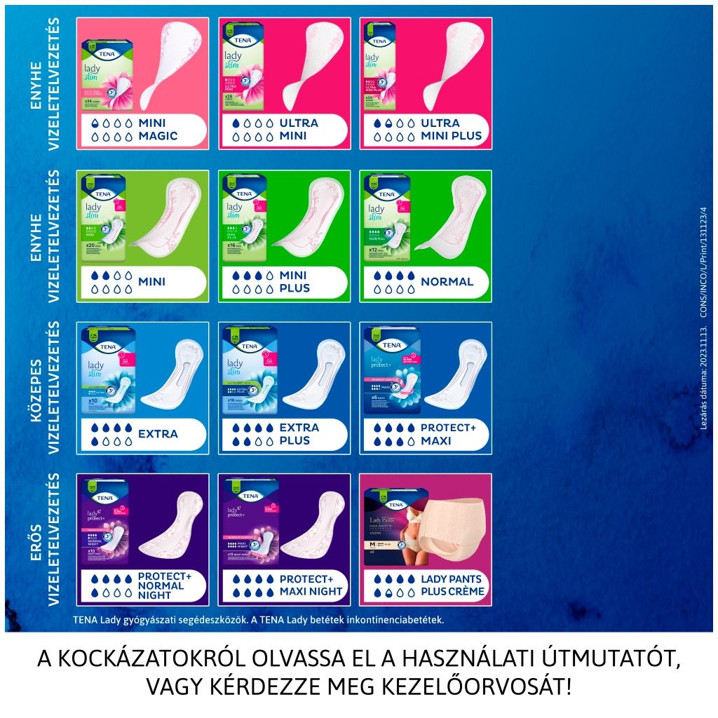 Tena Lady Protect+ night normal inkontinencia betét (10 db)