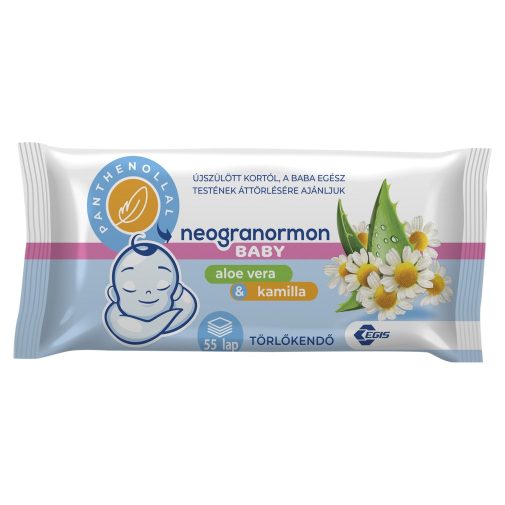Neogranormon nedves törlőkendő Aloe Verával és kamillával 55 db