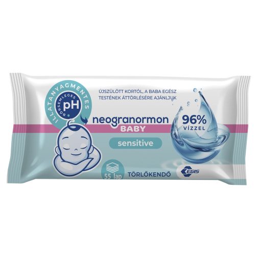 Neogranormon Sensitive nedves törlőkendő 55 db