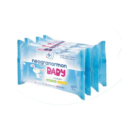Neogranormon Baby Aloe Vera nedves törlőkendő (4x55 db)