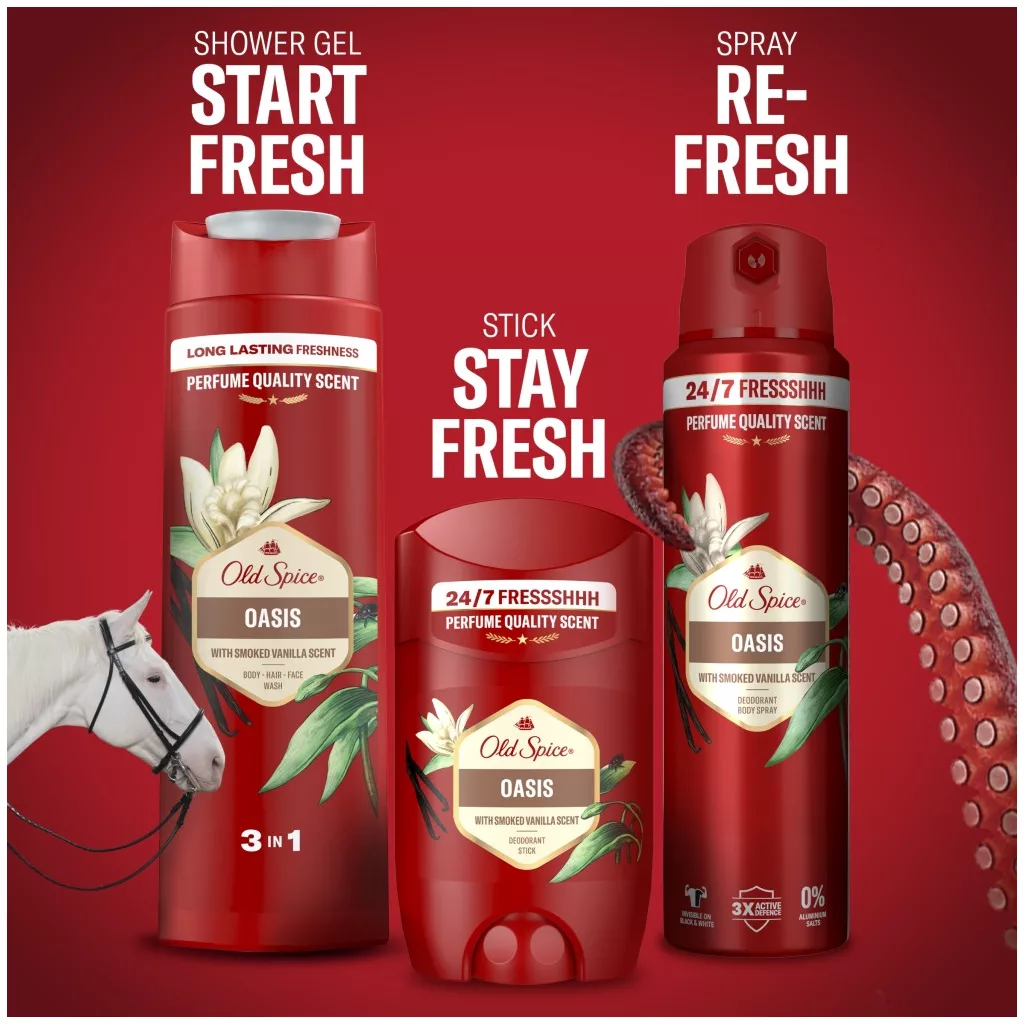 Old Spice Dezodor Spré Oasis Vanilia 150 ml