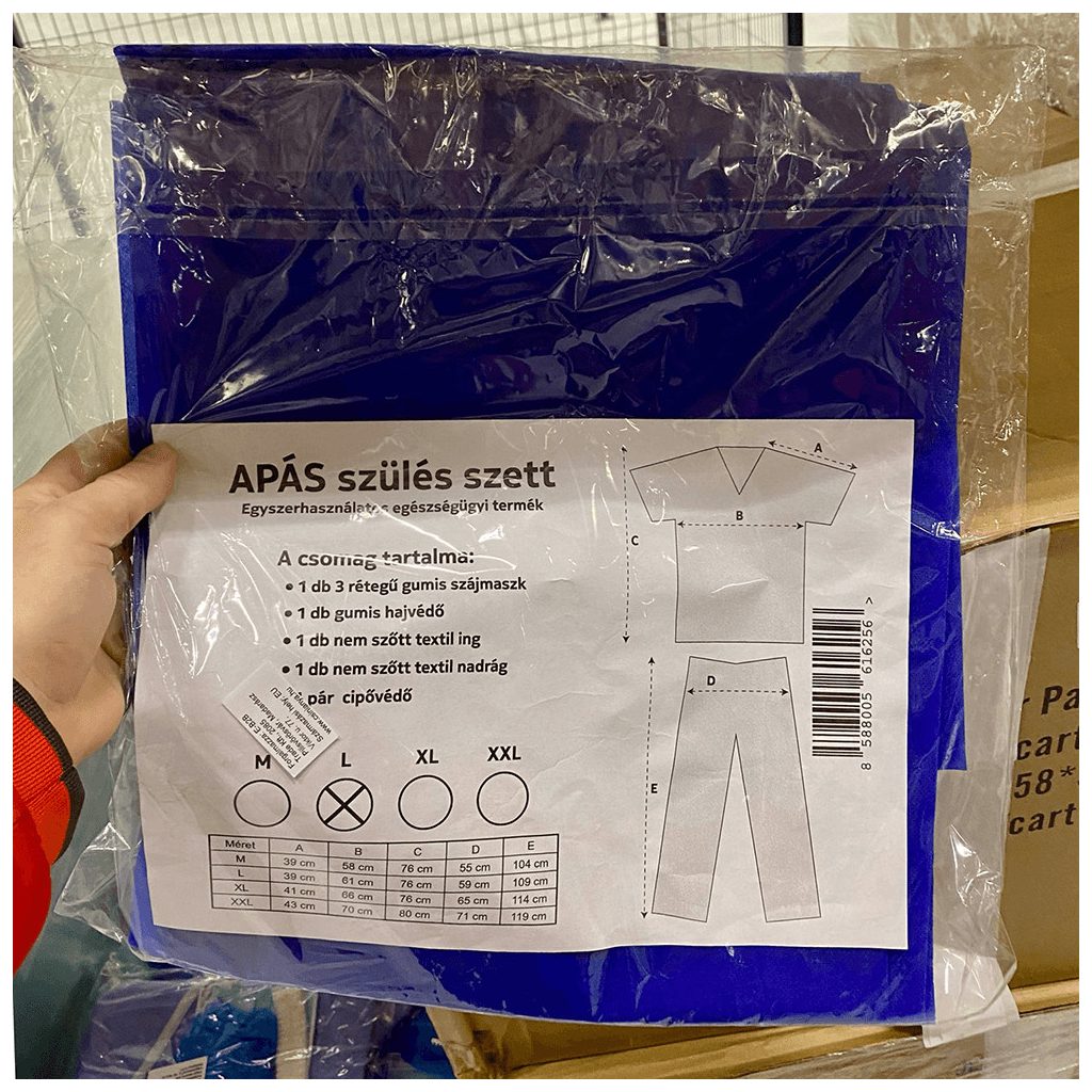 Apás szülés szett (M-es méret)