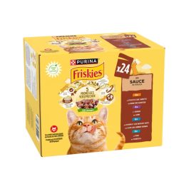   Purina Friskies alutasakos macskaeledel csirkével, báránnyal, lazaccal és tonhallal szószban (24x85 g)
