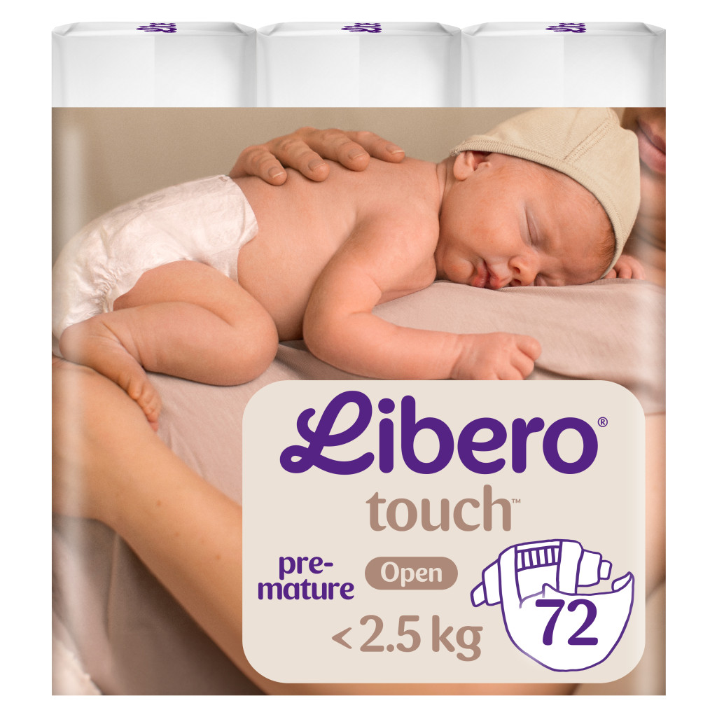Libero Touch pelenka, Koraszülött 0, 1-2,5 kg, 72 db