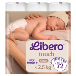 Libero Touch pelenka, Koraszülött 0, 1-2,5 kg, 72 db