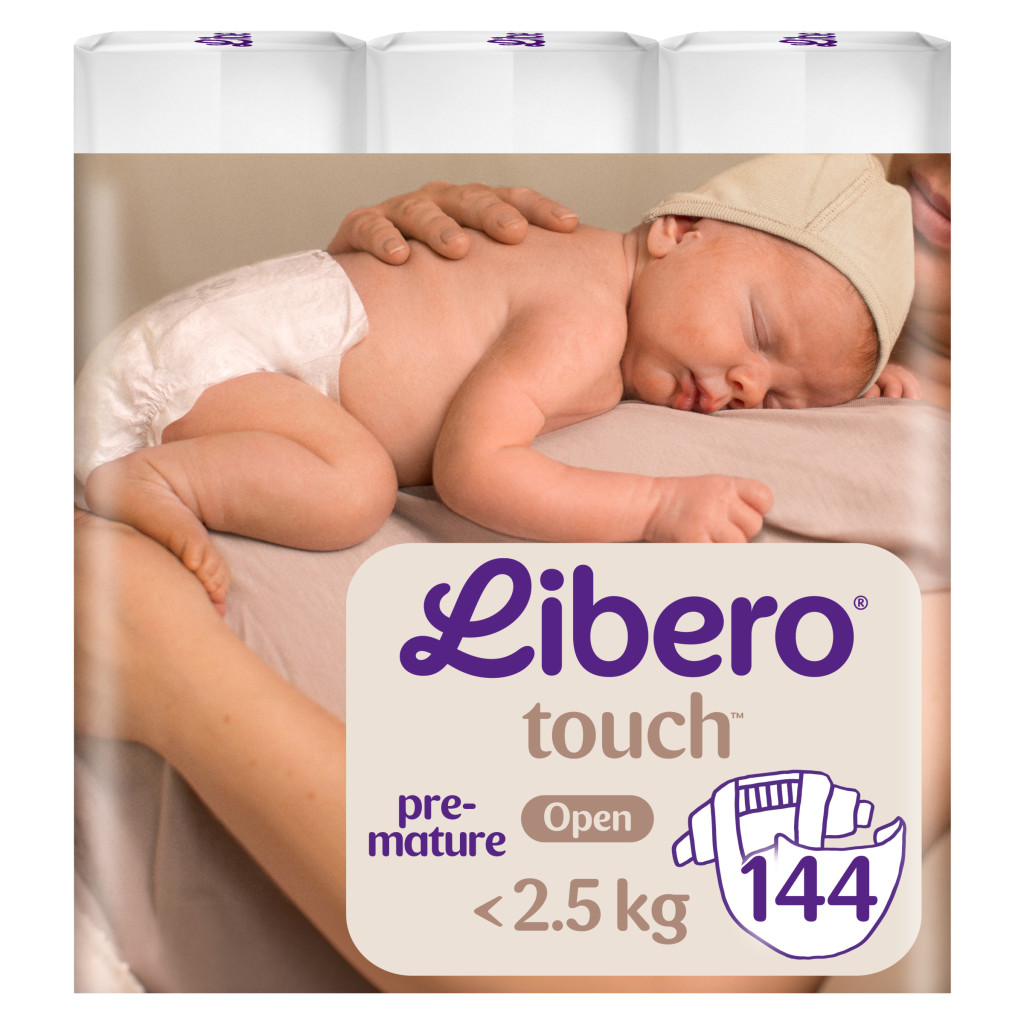Libero Touch pelenka, Koraszülött 0, 1-2,5 kg, 144 db