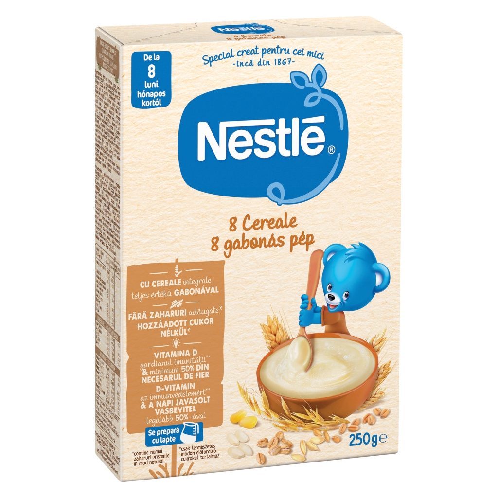 Nestlé 8 gabonás pép bifidusszal 8 hó+ (250 g)