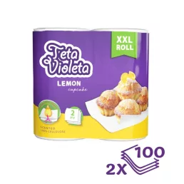   Violeta háztartási papírtörlő Maxi citrom illatú 2 tekercs (2x100 lap)