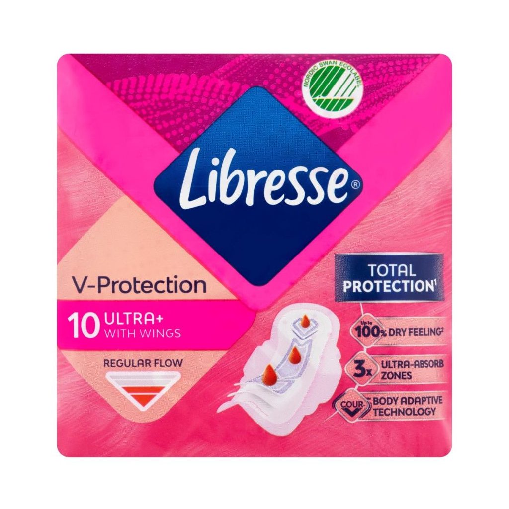 Libresse Ultra+ szárnyas egészségügyi betét (10 db)