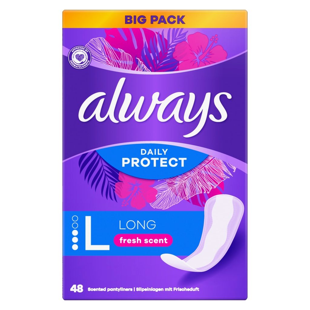 Always Daily Protect Hosszú Friss illattal Tisztasági Betét (48 db)