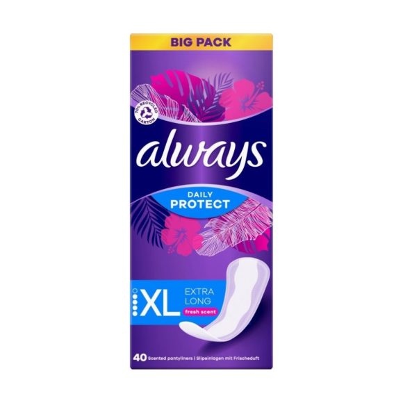 Always Daily Protect Extra hosszúság Friss illattal Tisztasági Betét 40 db