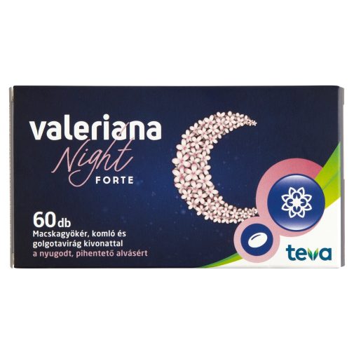 Valeriana Night Forte gyógynövénykivonatokat tartalmazó étrend-kiegészítő lágyzselatin kapszula (60 db)
