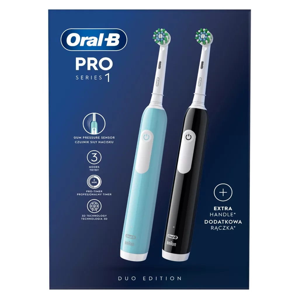 Oral-B Pro Series 1 DUO elektromos fogkefék fekete-kék