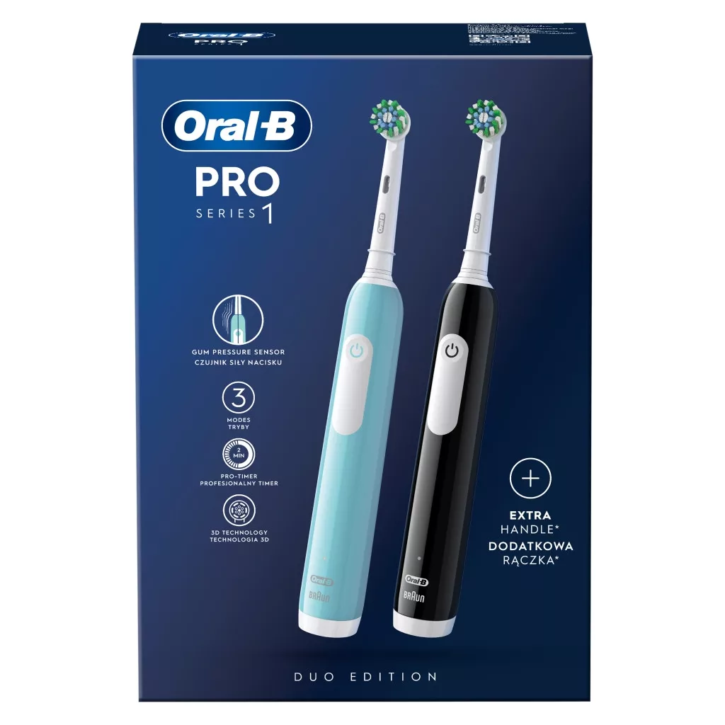 Oral-B Pro Series 1 DUO elektromos fogkefék fekete-kék