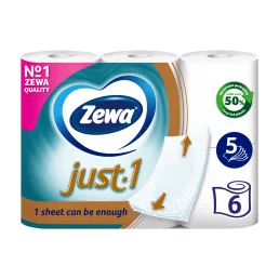 Zewa Just 1 toalettpapír 5 rétegű (6 tekercs)