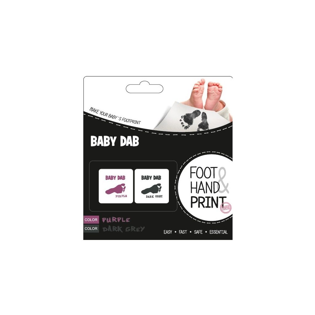 Baby Dab lenyomat készítő - lila és szürke