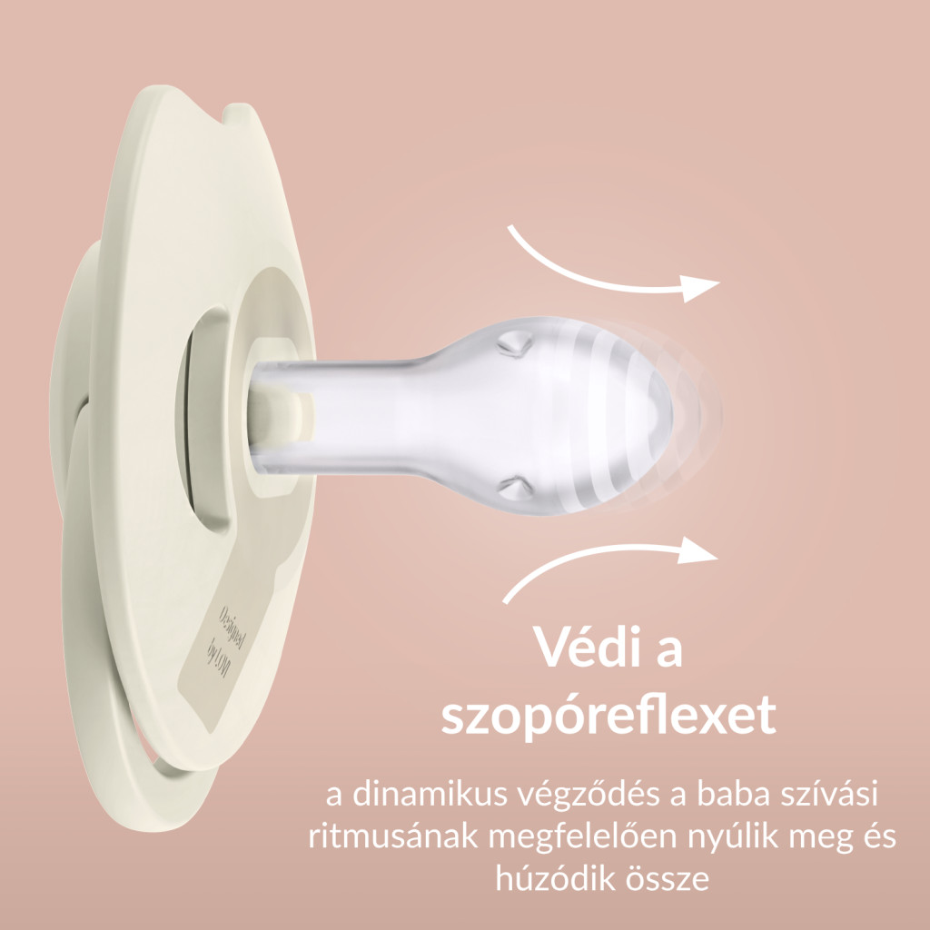 LOVI Dinamikus szilikon cumi Prime 0-6hó 1db (púderszín)
