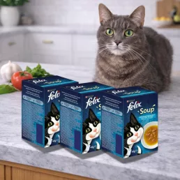   Purina Felix Soup Original alutasakos macskaeledel halas válogatás szószban (18x48 g)