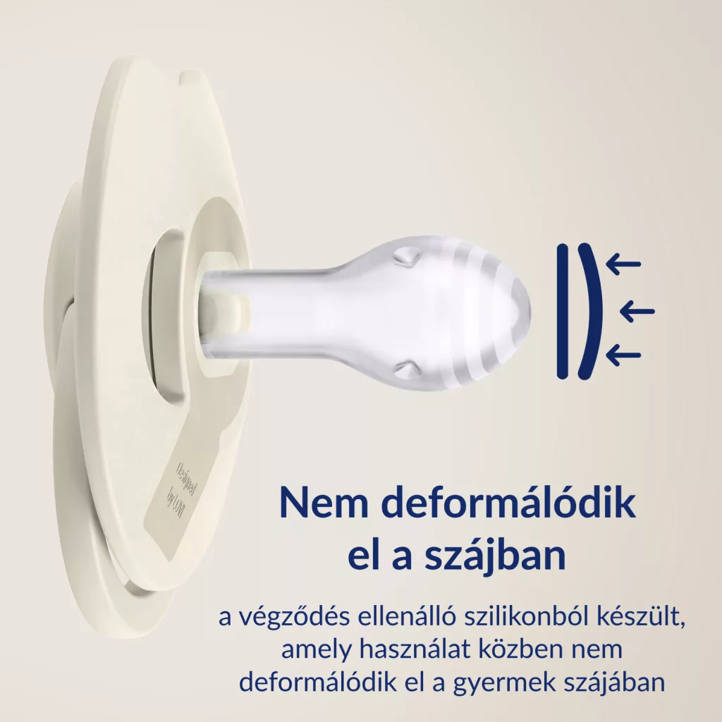 LOVI Dinamikus szilikon cumi Prime 18hó 2db (bőrszín-púderszín)