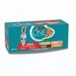   Purina One Sterilcat alutasakos macskaeledel marhával, lazaccal, pulykával és csirkével (40x85 g)