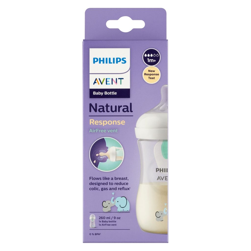 Philips Avent SCY673/81 Natural Response AirFree cumisüveg 260 ml (elefánt)