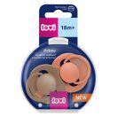 LOVI Dinamikus szilikon cumi Prime 18hó 2db (granola-narancs)