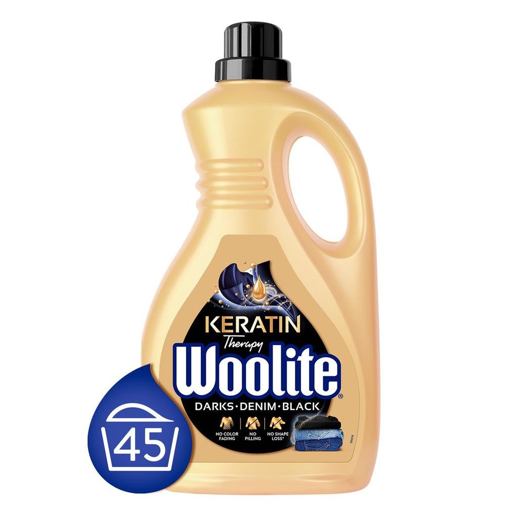 Woolite Keratin Therapy mosószer sötét ruhákhoz 2,7 liter (45 mosás)