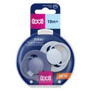 LOVI Dinamikus szilikon cumi Prime 18hó 2db (babakék-kék)