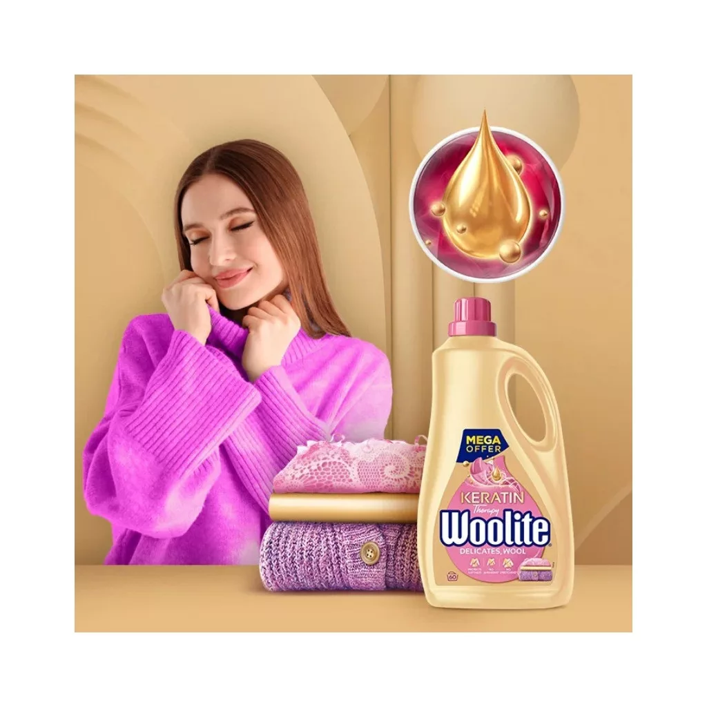 Woolite Keratin Therapy mosószer kényes ruhákhoz 3,6 liter (60 mosás)