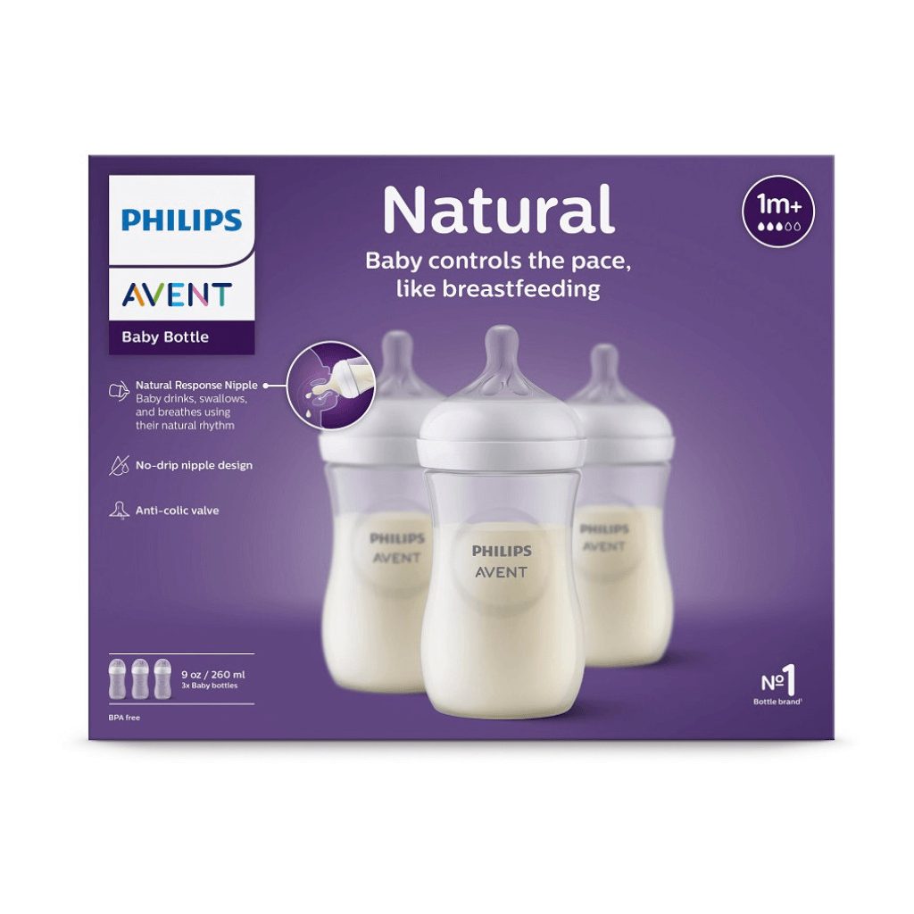 Philips Avent SCY903/03 Natural Response cumisüveg 260 ml, 1hó+ 3db
