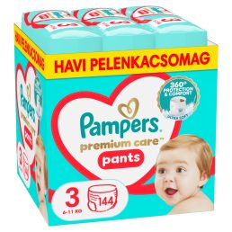   Pampers Premium Care Pants bugyipelenka 3, 6-11 kg, HAVI PELENKACSOMAG 144 db