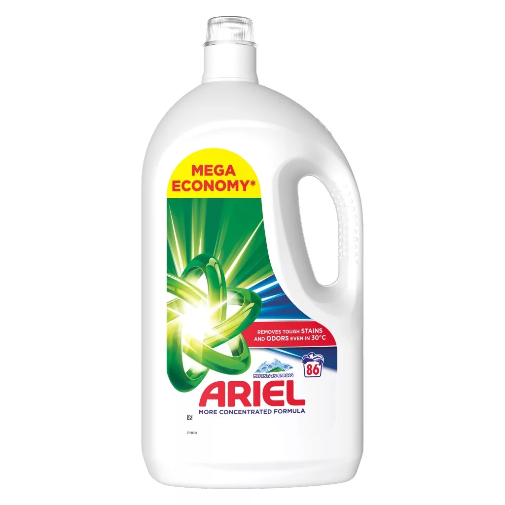 Ariel Mountain Spring folyékony mosószer 3,87 liter (86 mosás)