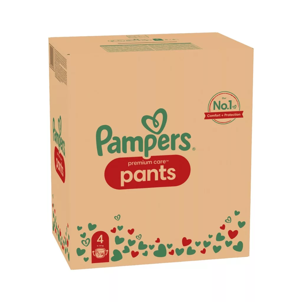 Pampers Premium Care Pants bugyipelenka 4, 9-15 kg, HAVI PELENKACSOMAG 114 db
