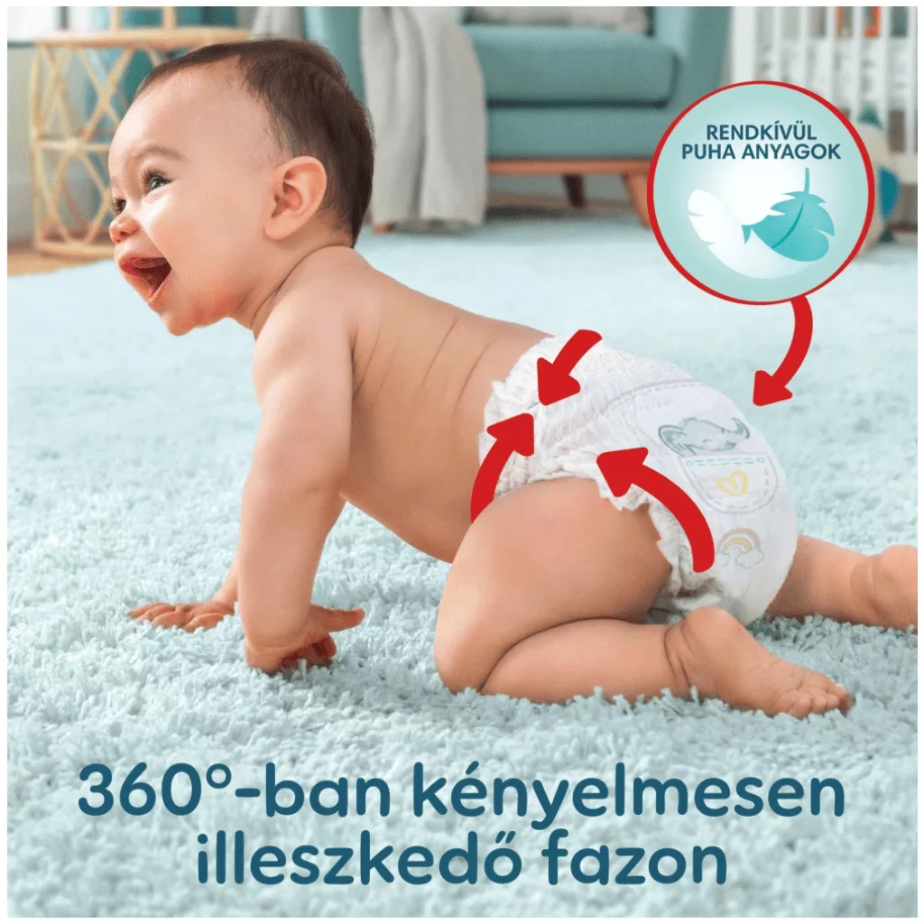 Pampers Premium Care Pants bugyipelenka 4, 9-15 kg, HAVI PELENKACSOMAG 114 db