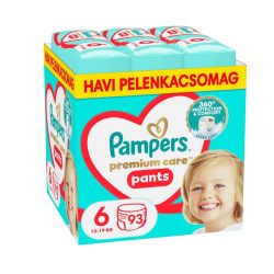   Pampers Premium Care Pants bugyipelenka 6, 13-19 kg, HAVI PELENKACSOMAG 93 db